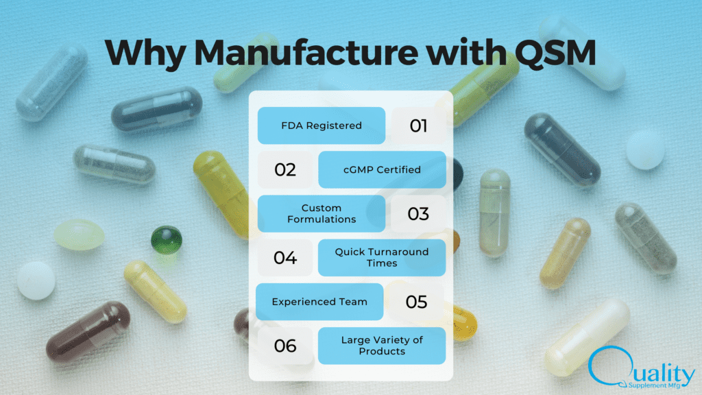 Custom Supplement Manufacturing with QSM
